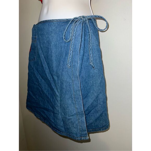 Vintage Y2K Jean Denim Mini Skirt 100% Cotton XS-S - Picture 2 of 8